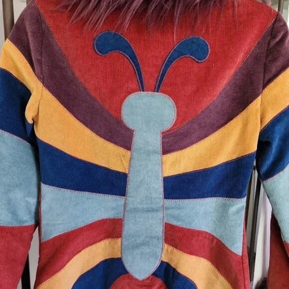 DOLLS KILL CURRENT MOOD BREAK FREE CORDUROY BUTTERFLY COAT - Picture 4 of 8